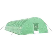 vidaXL Tuinkas met stalen frame 72 m² 12x6x2,85 m groen
