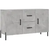 vidaXL Dressoir 100x36x60 cm bewerkt hout betongrijs