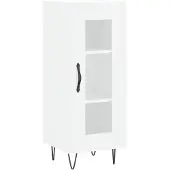 vidaXL Dressoir, hoogglanzwit, 34,5 x 34 x 90 cm, houtvezel