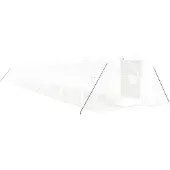 vidaXL Tuinkas met stalen frame 60 m² 20x3x2 m wit
