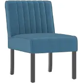 vidaXL Stoel fluweel blauw