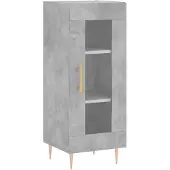 vidaXL Dressoir 34,5x34x90 cm bewerkt hout betongrijs
