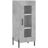 vidaXL Dressoir 34,5x34x90 cm bewerkt hout betongrijs