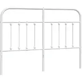 vidaXL Vervangend hoofdbord metaal wit 135 cm