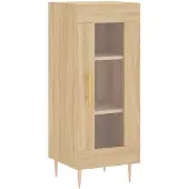vidaXL Dressoir 34,5x34x90 cm bewerkt hout sonoma eiken