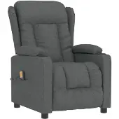 vidaXL Massagestoel stof donkergrijs