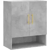 vidaXL Wandkast 60x31x70 cm bewerkt hout betongrijs