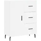 vidaXL Dressoir 69,5x34x90 cm bewerkt hout wit