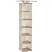 Zeller Multifunctionele mand Strepen 6 vakken, fleece, beige