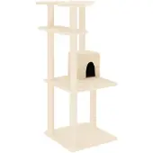 vidaXL Kattenmeubel met sisal krabpalen 123 cm crèmekleurig