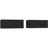 vidaXL Tv-meubelen 2 st 80x30x30 cm bewerkt hout zwart