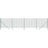 vidaXL Draadgaashek 2x10 m gegalvaniseerd staal groen