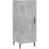vidaXL Dressoir 34,5x34x90 cm bewerkt hout betongrijs