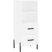vidaXL Dressoir 34,5x34x90 cm bewerkt hout wit