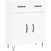 vidaXL Dressoir 69,5x34x90 cm bewerkt hout wit