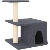 vidaXL Kattenmeubel met sisal krabpalen 48 cm donkergrijs