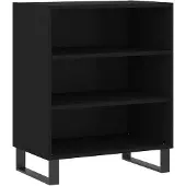 vidaXL Dressoir 57x35x70 cm bewerkt hout zwart