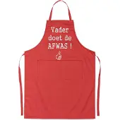 Kariban Mijncadeautje Schort - Vader doet de afwas - rood
