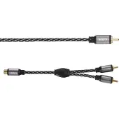 Avinity Subwooferkabel + Ad. Cinch-Aansl. - 2 Cinch-St Stof Verg. 3,0 M