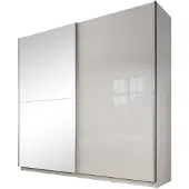 Meubella Kledingkast Mariah - Wit - 217 cm met spiegel