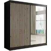 Meubella Kledingkast mat Zwart 1200x62x200 Garderobekast