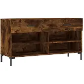 vidaXL Schoenenbank 102x35x55 cm bewerkt hout gerookt eikenkleurig