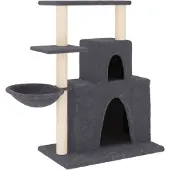 vidaXL Kattenmeubel met sisal krabpalen 83 cm donkergrijs