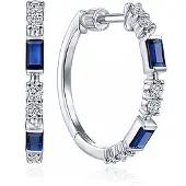 LGT JWLS Oorringen met Blauwe Zirkonia