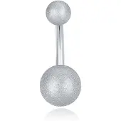 LGT JWLS Navelpiercing Matte afwerking - Zilver