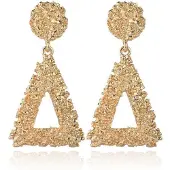 Cilla Jewels Cilla Chunky Geometrische Oorbellen Driehoek - Goudkleurig