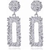 Cilla Jewels Cilla Chunky Rechthoekige Oorbellen - Silver