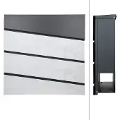 ML-Design Brievenbus Indy | metaal grijs 120x42x4 cm brievenbussen | NADUVI