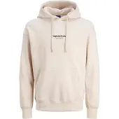 Jack & Jones Sweatshirt 'JORVesterbro' beige / zwart