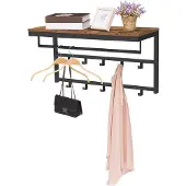 Ylumen Kapstok Wesly B 80 cm H 42 cm bruin zwart
