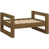vidaXL Hondenmand 55,5x45,5x28 cm massief grenenhout honingbruin