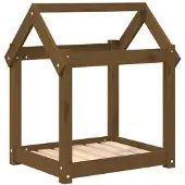 vidaXL Hondenmand 61x50x70 cm massief grenenhout honingbruin