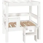 vidaXL Hondenmand 55,5x53,5x60 cm massief grenenhout wit