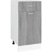 vidaXL Onderkast met lade Lyon 40x46x81,5 cm bewerkt hout grijs sonoma