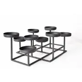 Jax Design Kandelaar Shine | Jax Design metaal zwart 47x15x32 cm kandelaars | NADUVI