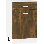 vidaXL Onderkast met lade, model Lyon, gerookt eikenhout, 50x46x81,5 cm