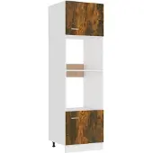 vidaXL Magnetronkast Lyon 60x57x207 cm bewerkt hout gerookt eiken