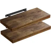 Casaria Wandplank – 2 St. 50 cm 15kg Belastbaar – Donker Eiken