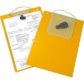 Eichner Turbo besteltas, met klittenbandsluiting, sleutelvak en uitbreidingsvouw, voor A4-documenten, geel, 10 stuks
