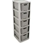 BranQ - Ladesysteem / Kast met 5 (7L) manden - Grijs