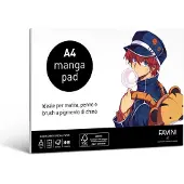 Favini Art Manga Blok – 20 Vellen A4 – 250 g/m² – Voor Potlood Pen Penseel en Markers – Made in Italy