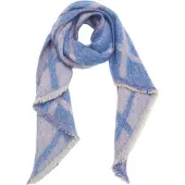 P-Modekontor Winter Sjaal Dames Sjaal Blauw met Roze