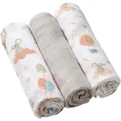 Babyono 3 Mouse Bamboo Muslin Pack 70x70 Cm Beige