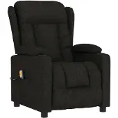 vidaXL Massagestoel stof zwart