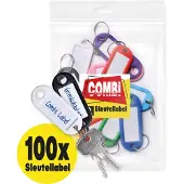 Combi-Label Sleutellabel – Sleutellabels - Sleutelhanger - Sleutelhangers - Naamlabel - 100x