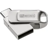 MyMedia USB 2.0 OTG-stick 16GB, type AC, My Dual, zilveren blisterverpakking